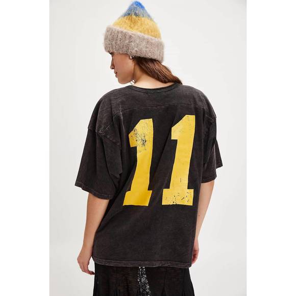 NEW DAYDREAMER 11 oversized jersey tee in washed black - Picture 5 of 7